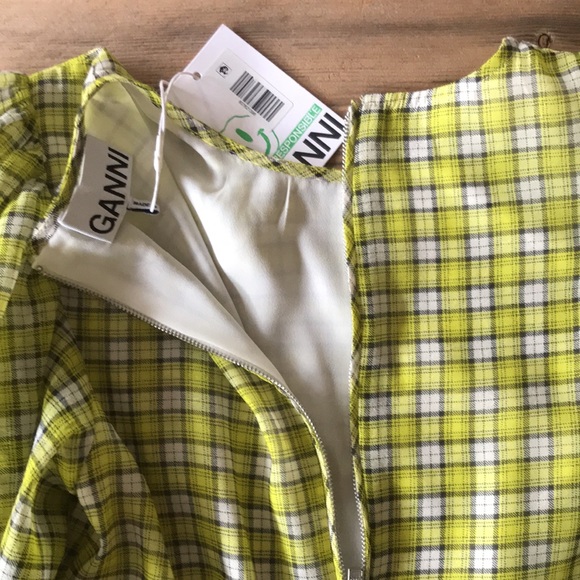 Ganni Organza Checked Cropped Top - NWT - Picture 6 of 6